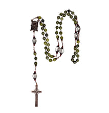 Load image into Gallery viewer, Boxes Book of Kells Connemara Marble Rosary Beads