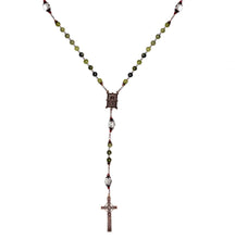 Load image into Gallery viewer, Boxes Book of Kells Connemara Marble Rosary Beads