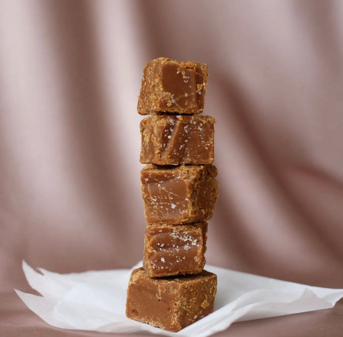 Back in stock! Mella's Irish Butter Salted Caramel Fudge