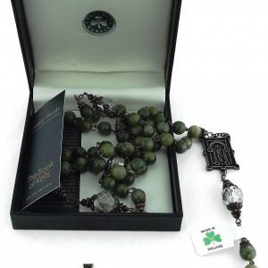 Boxes Book of Kells Connemara Marble Rosary Beads